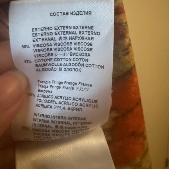 Etro Multicolor Floral Cape coat with Fringe - Picture 6 of 13